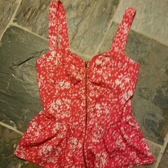 Charlotte Russe Tops - Charlotte Russe Cute  red crop top made in USA